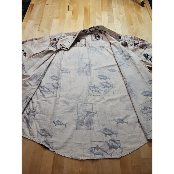 Munsingwear Mens XL Button Down Short Sleeve Fish Shirt Outdoors - Picture 15 of 16